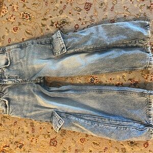 Zara Blue Boyfriend Jeans with Distressed Details